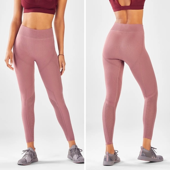 Fabletics Pants - Fabletics NWT Pink High-Waisted Mesh 7/8 Leggings